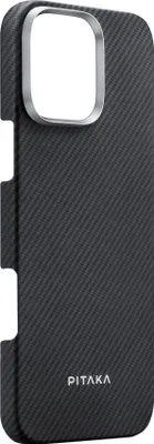 Produktbild von Pitaka KI1601PA, Cover, Apple, iPhone 16 Pro, 16 cm (6.3"), Grau, Schwarz