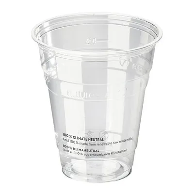 Produktbild von 100x  Trinkbecher 300 ml Eichstrich Ø 96 mm -Kunststoff (PLA)