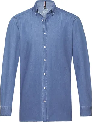 Produktbild von Greiff CASUAL Herren Jeanshemd Langarm Button-Down Regular Light-Blue 39/40