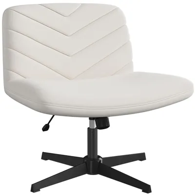 Produktbild von Ergonomischer Bürostuhl Schreibtischstuhl Drehstuhl - Sitzkissen 66 cm - Höhe 41 bis 50,5 cm - Beige - Für Büro und Schlafzimmer