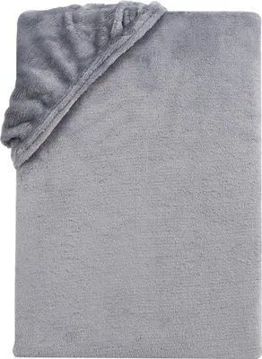 Produktbild von Cashmere Touch Spannbettlaken 180x200 cm, Kuscheliges Winter Bettlaken Grau