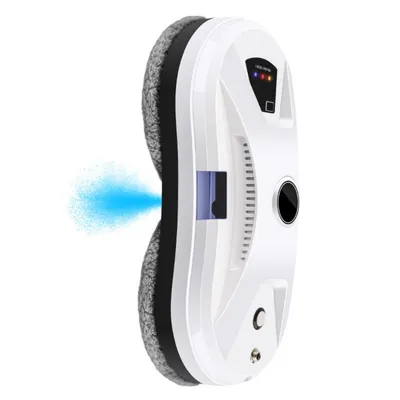 Immagine prodotto di AIORBER Robot intelligente per la pulizia dei vetri con funzione spray, doppio spazzolone rotante, telecomando, sensore AI, microfibra a 5 strati, 5600Pa