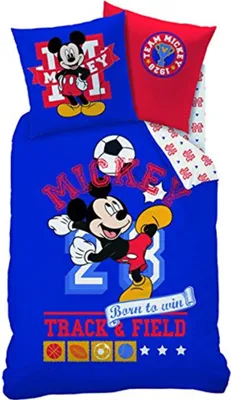 Produktbild von Bettwäsche Disney Mickey Sport 80 x 80 cm / 135 x 200 cm 100% Baumwolle