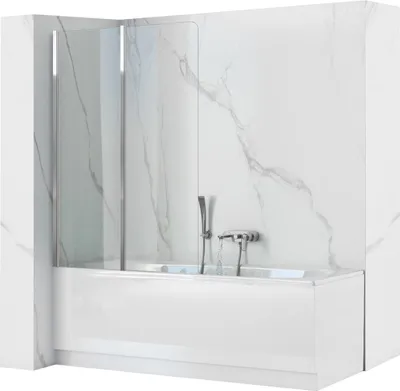 Produktbild von Rea Badewannenaufsatz Agat 100 Chrome