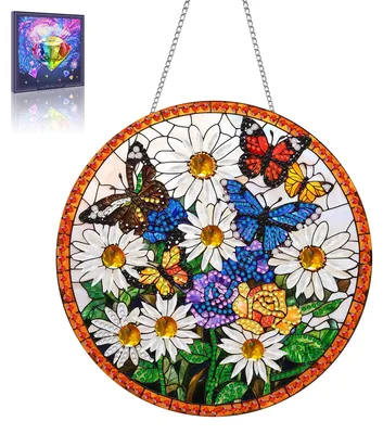 DIY Diamond Painting Hanger Schmetterling Blume Acryl