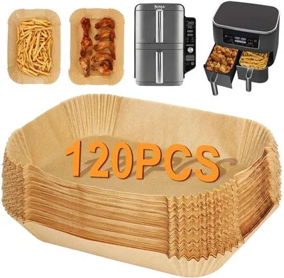 Zdjęcie produktu dla Papier do pieczenia do frytkownicy powietrznej, 120 sztuk, 9,5 l, XL