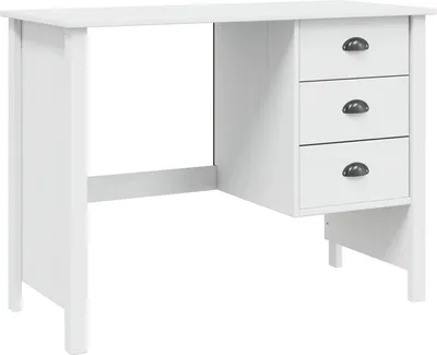 Produktbild von vidaXL Schreibtisch mit Schubladen HILL Weiß 100 x 45 x 74 cm