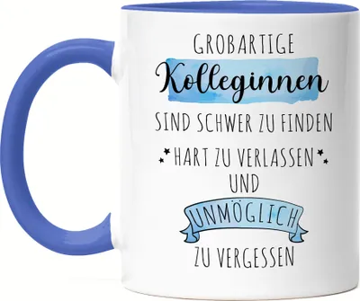 Produktbild von Großartige Kolleginnen Sind Schwer Zu Finden Tasse Blau Danke Geschenk Hart Zu Vergessen