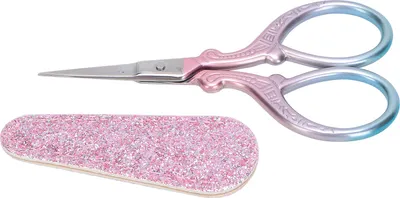 Image de Broderie ciseaux en acier inoxydable petite couture à la main pour les projets d'artisanat de papier découpé (rose)