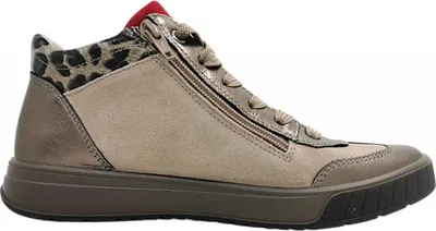 Imagen del producto de Ara Rom: Botas de mujer, estilo botín, con cremallera y cordones, color beige, para uso casual