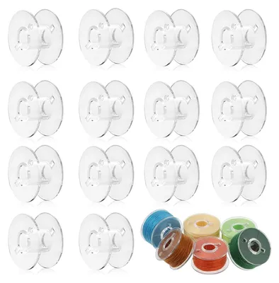 Produktbild von 50 Stück Nähmaschine Spulen, Kunststoff Nähmaschine Spulen Zubehör Unterfadenspulen für Gängige/Spule Nähmaschine