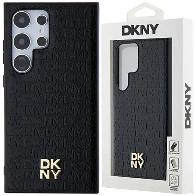 Produktbild von Etui Dkny Ledermuster Metall Logo Magsafe Na Samsung Galaxy S24 Ultra - Czarne