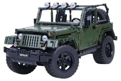 Produktbild von LEAN Toys 23660 Baukasten Geländewagen, 2078 Teile, khaki