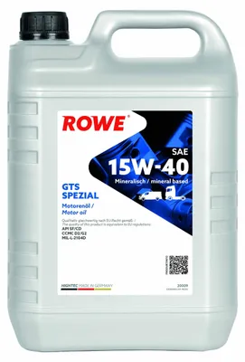 Produktbild von ROWE HIGHTEC GTS SPEZIAL für 15W-40 5 Liter Motoröl Motorenöl Mineralisch CCMC D2 CCMC G2 MIL-L-2104 D Öl
