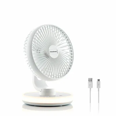 Productafbeelding van InnovaGoods 8435527826291, Binnenventilator met bladen, Wit, Rechthoekig, ABS (acrylonitril-butadieen-styreen), Polycarbonaat (PC), Polypropyleen (PP), Koper, 40 dB, Batterij