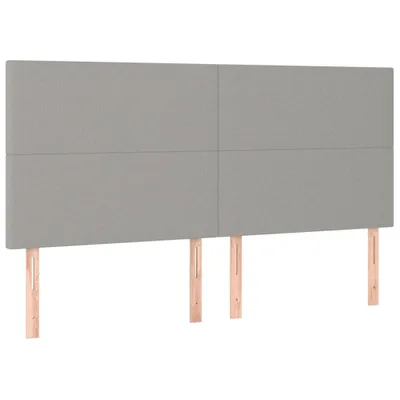 Produktbild von Kopfteil Hellgrau 160 x 5 x 118/128 cm Stoff