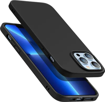 Image de Coque pour Apple iPhone 13 Pro Max 6,7 pouces, dos renforcé noir mat