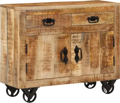 Produktbild von Sideboard 80x30x65 cm Massives Raues Mangoholz 351689