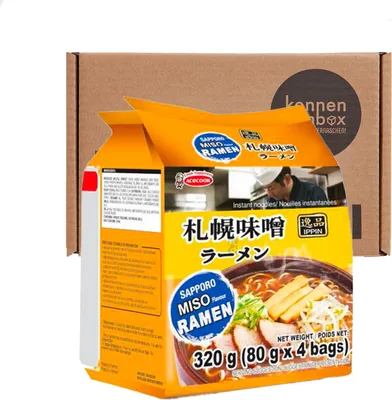 Produktbild von ACECOOK IPPIN Sapporo Miso Ramen Nudeln 4er-Pack