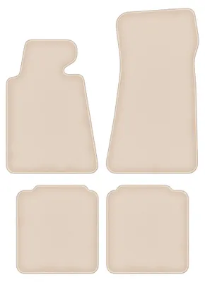 Produktbild von DURBAN Beige Velours-Fußmatten-Set für BMW 7 E32 Lang (1986-1994)