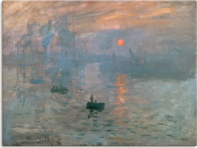 Produktbild von Claude Monet: Impression (Sonnenaufgang). 1872, Produkt:Leinwand, Größe:45x60 cm / Leinwand