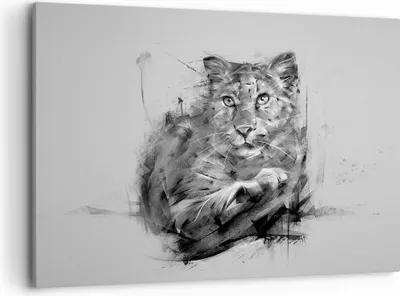 Produktbild von Bild auf Leinwand - Leinwandbild - Tier Abstraktion - 100x70cm - Wand Bild - Wanddeko - Wandbilder - Leinwanddruck - Bilder - Kunstdruck - Wanddekoration - Leinwand bilder - Wandkunst - AA100x70-3850