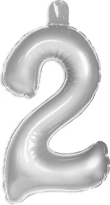 Produktbild von Figurenballon 2 Silber