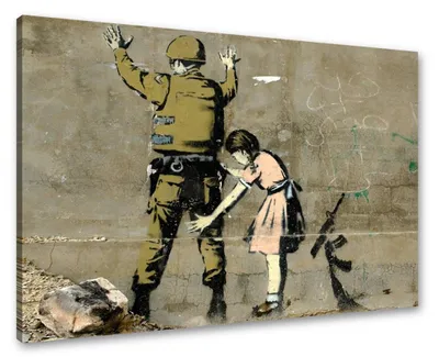 Produktbild von 4169 Leinwandbild Banksy Street Art 80x60 cm