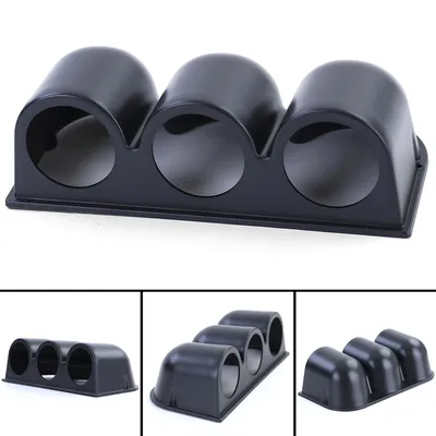 Produktbild von Aufbau Armaturenbrett Halterung für 3 Zusatzinstrumente 52mm Schwarz Matt
