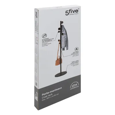 Image de Garderobe 8 haken holz schwarz - 5 five simply smart