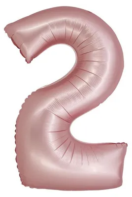 Produktbild von XL Folienballon roségold rosa matt Zahl 2