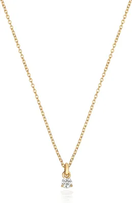 Produktbild von Funkelndes Feuer 18 Karat (750) Gold Damen - Diamant Anhänger mit Kette Brillant-Schliff 0.05 Karat H - SI2 - 46cm; TRS3473318KY