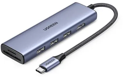 Zdjęcie produktu dla Wielofunkcyjny adapter USB-C – UGREEN – szary