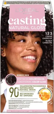 Produktbild von L'Oreal Paris Casting Natural Gloss Farba do włosów 123 Czerń Ganache