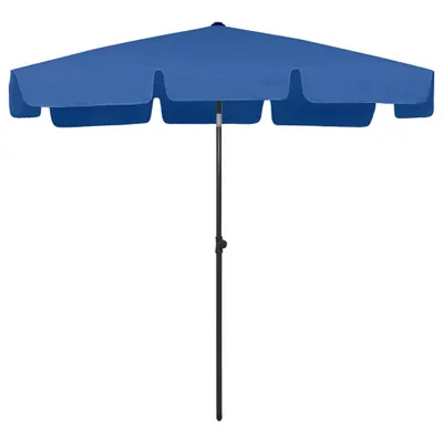 Zdjęcie produktu dla vidaXL Parasol plażowy lazurowy niebieski 200x125 cm
