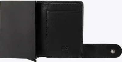 Image de Portefeuille en cuir pour homme Wittchen avec compartiment à cartes coulissant, cuir naturel noir