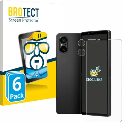 Produktbild von 6x Für Sony Xperia 5 V (Display+Kamera) Schutzfolie BROTECT Displayschutz Display Schutz Folie Klar Transparent