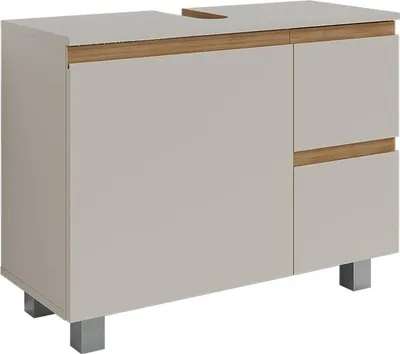 Produktbild von Waschbeckenunterschrank Vicco J-Shape Cashmere/Artisan 80 x 60.8 cm mit 2 Schubladen, Model 59612