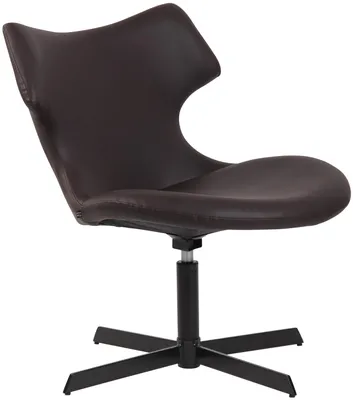 Produktbild von CLP Lounger Welland Kunstleder mit Metallgestell und Rückenlehne braun