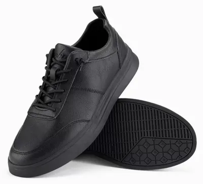 Imagen del producto de Zapatillas deportivas de color liso para hombre, con costuras, color negro, talla 41