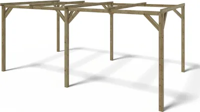 Immagine prodotto di Tettoia posto auto coperto in legno 3x5.1 m - 15.3 m2
