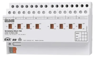 Obrázok produktu pre Jung spínací aktor 2308.16REGHM KNX 8gang (2308.16REGHM)