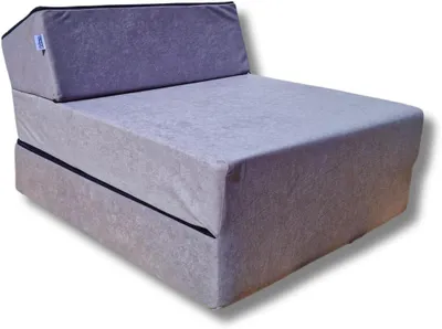Imagen del producto de Colchón plegable – Colchón plegable de 160x60x12 cm, sillón de espuma 2 en 1, colchón para cabaña/sillón de suelo, funda desmontable (1000)