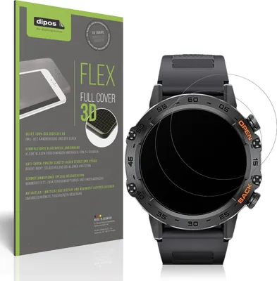 Produktbild von 2x Full Cover Schutzfolie matt für Darmowade Smartwatch 1.39 Zoll Panzerfolie Anti-Shock