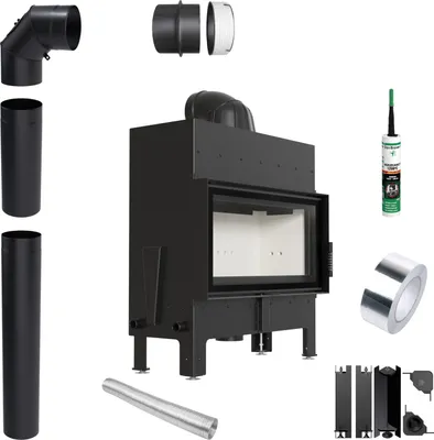 Produktbild von Kamineinsatz KRATKI FLOKI S 8 kW fi 160 Rohrset