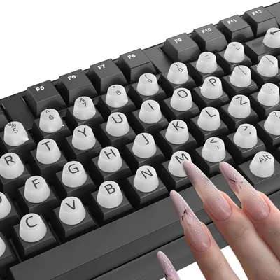 Produktbild von 64 Stück Tastaturaufkleber für lange Nägel