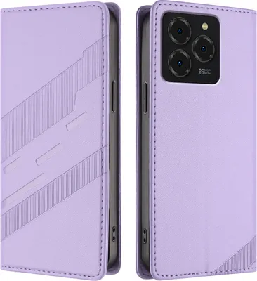 Obrázek produktu pro Pouzdro pro Ulefone Note 20 Pro,Polyuretankožené peněženkové pouzdro s přihrádkou na karty a funkcí stojánku Violett