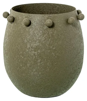 Productafbeelding van Theelichthouder van metaal, mat, groen, Ø 16 x 16 cm