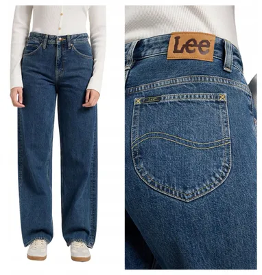 Produktbild von Lee | Damenjeans Rider Loose Sharp Point blau Denim Loose Fit High Waist Casual Streetwear W27 L31