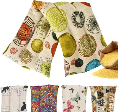 Zdjęcie produktu dla Poduszka grzewcza, ręcznie wykonana, o wymiarach 45x14 cm, przeznaczona do podparcia szyi